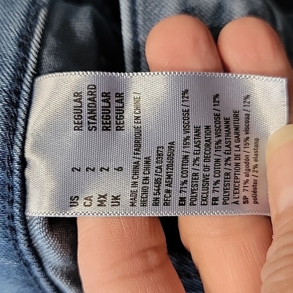 American Eagle Size 2 A-Line Denim Blue Jeans. Retro! Excellent Used Condition - Picture 9 of 15